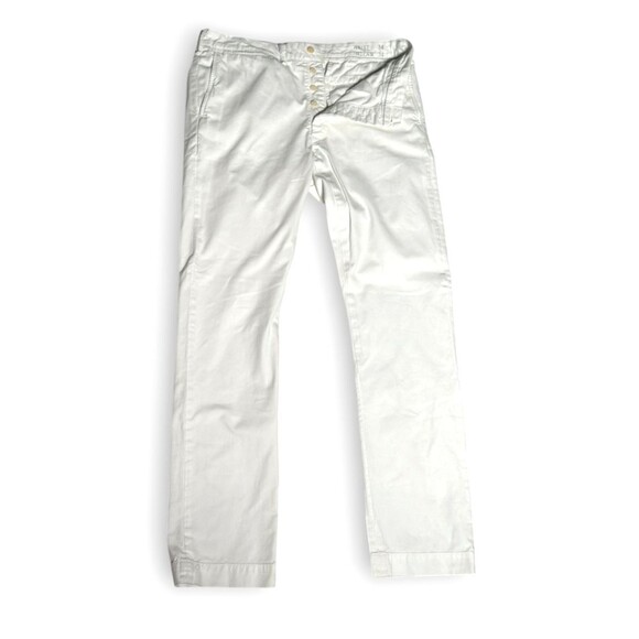 Ralph Lauren Double RL RRL Pants Mens 34 White Utility Straight Leg Button Fly - Picture 1 of 9
